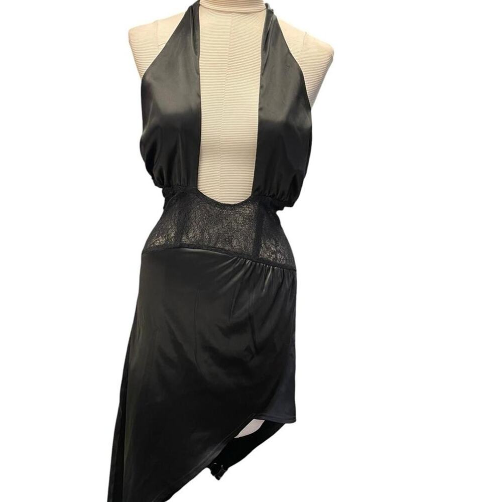 Rehab lab black asymmetrical halter
